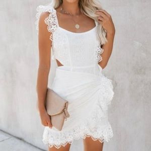 🔥flash sale🔥 Open back Eyelet Wrap Dress